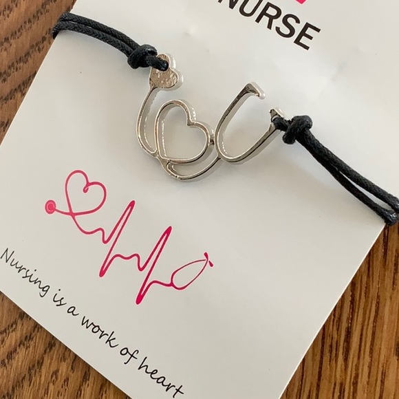 Nurse black cord adjustable bracelet - Picture 4 of 4